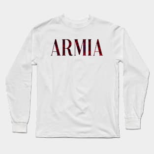 Armia - Simple Typography Style Long Sleeve T-Shirt